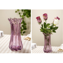 Haonai wholesale beautiful glass vase,clear crystal glass vase